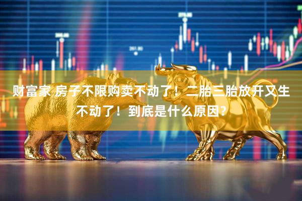 财富家 房子不限购卖不动了！二胎三胎放开又生不动了！到底是什么原因？