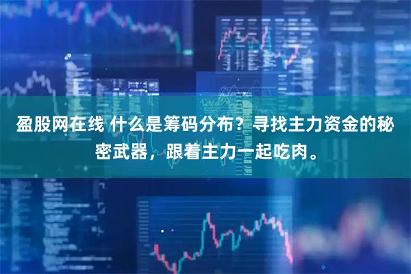 盈股网在线 什么是筹码分布？寻找主力资金的秘密武器，跟着主力一起吃肉。