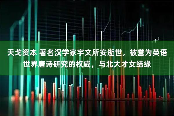 天戈资本 著名汉学家宇文所安逝世，被誉为英语世界唐诗研究的权威，与北大才女结缘